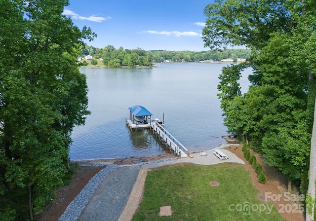 434 Breezewood Dr, Belmont, NC 28012 - dock area featuring a water view and boat lift