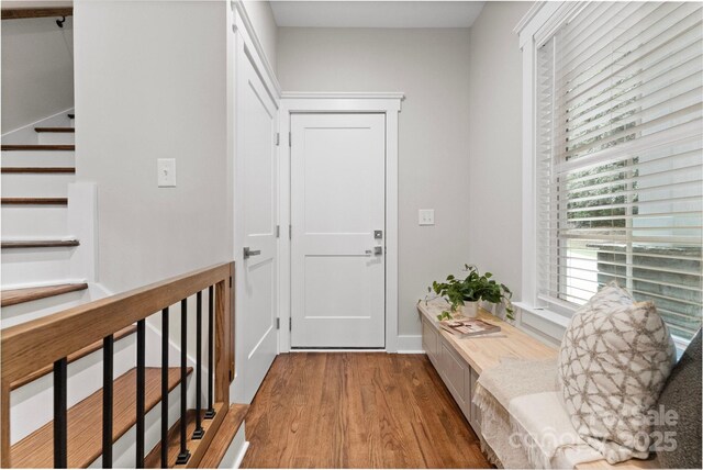434 Breezewood Dr, Belmont, NC 28012 - doorway with wood finished floors