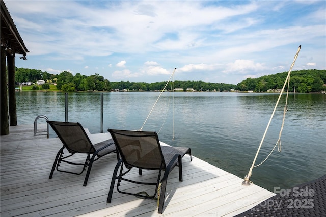 434 Breezewood Dr, Belmont, NC 28012 - dock area featuring a water view and a forest view