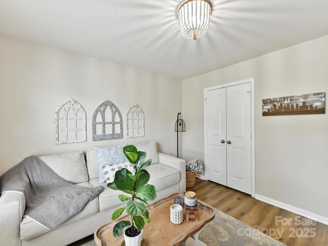 2005 Grimley Ln, Fort Mill, SC 29707 - living area with wood finished floors and baseboards