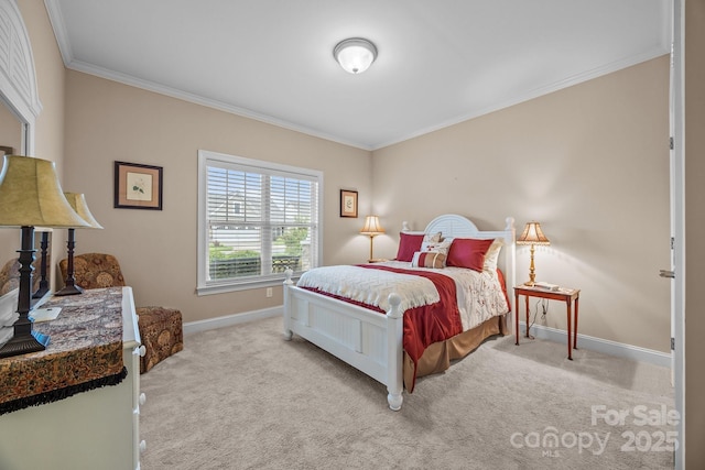 422 Drake Ln, Salisbury, NC 28146 - bedroom with baseboards, ornamental molding, and carpet