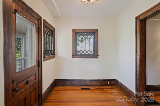 31 Jefferson Dr, Asheville, NC 28801 - foyer with baseboards and wood finished floors