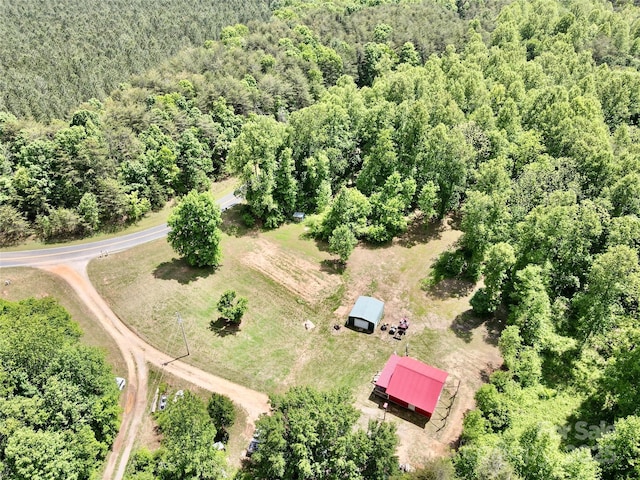 aerial view of a forest