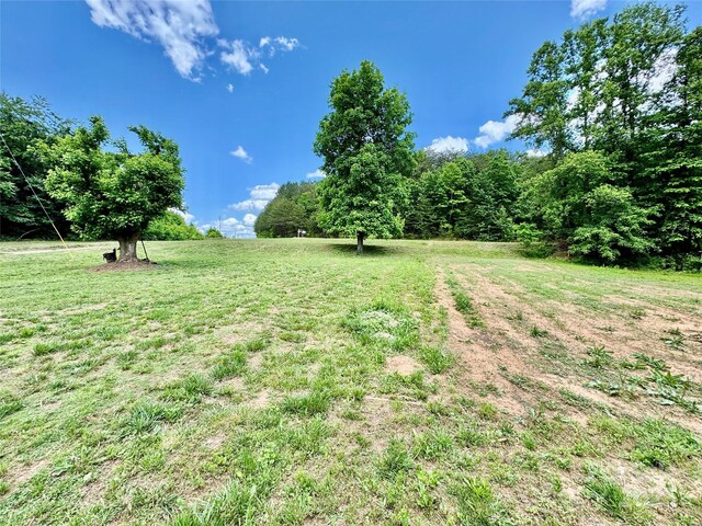 view of green lawn with a view of rural / pastoral area