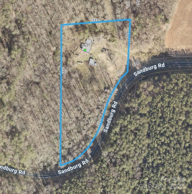 map / location featuring property parcel outlined