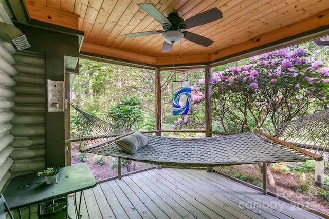 20 Deva Gln, Asheville, NC 28804 - deck with a ceiling fan
