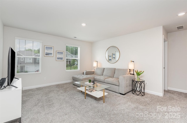 941 Rachel Anne Dr, Belmont, NC 28012 - carpeted living area with baseboards and recessed lighting