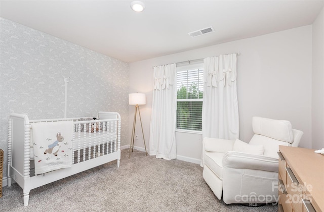 941 Rachel Anne Dr, Belmont, NC 28012 - carpeted bedroom featuring baseboards and wallpapered walls