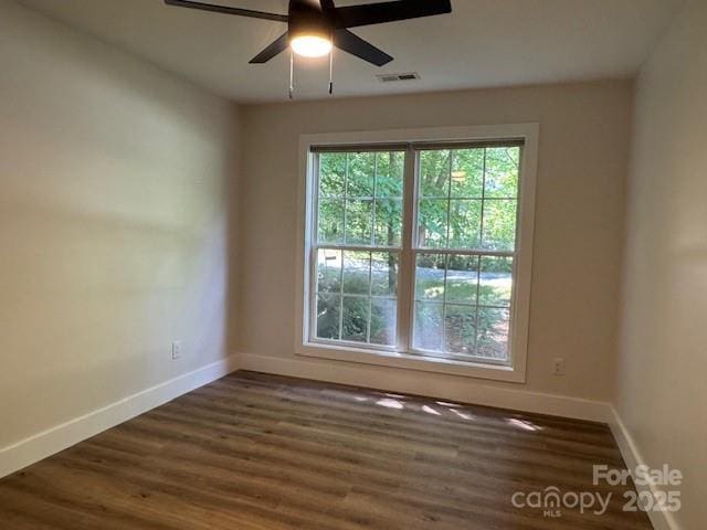 117 N River Glen Dr, Morganton, NC 28655 - spare room featuring baseboards, ceiling fan, and wood finished floors