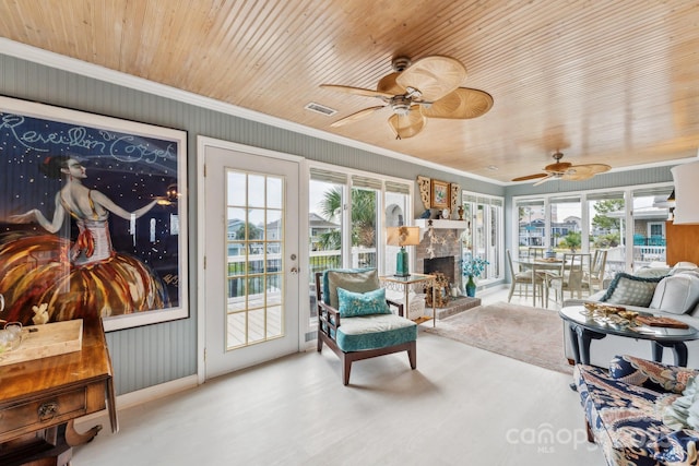 view of sunroom / solarium