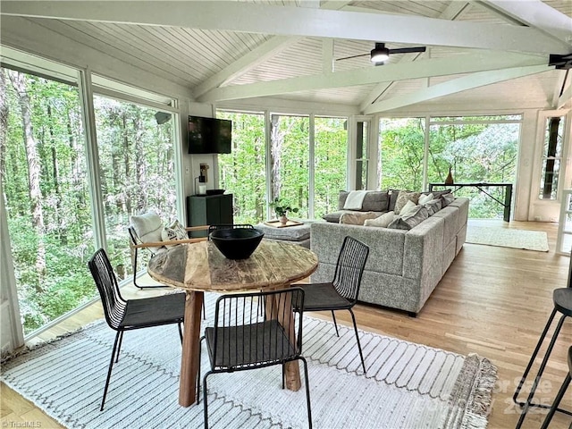 164 Johnson Ridge Rd, Elkin, NC 28621 - sunroom with a wooden deck and wood finished floors