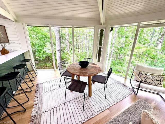 164 Johnson Ridge Rd, Elkin, NC 28621 - sunroom with beam ceiling