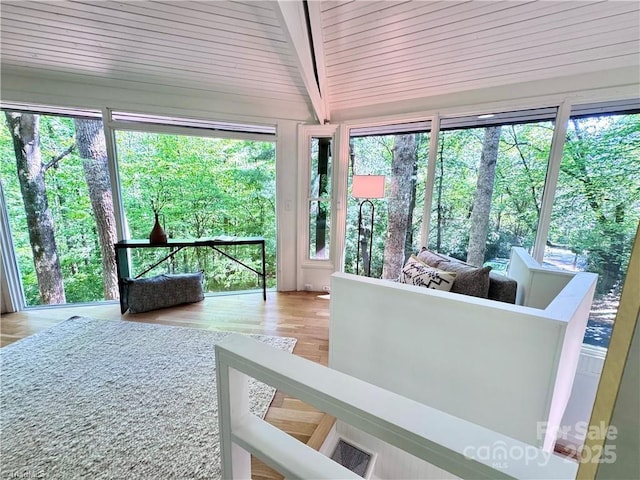 164 Johnson Ridge Rd, Elkin, NC 28621 - sunroom featuring wood finished floors