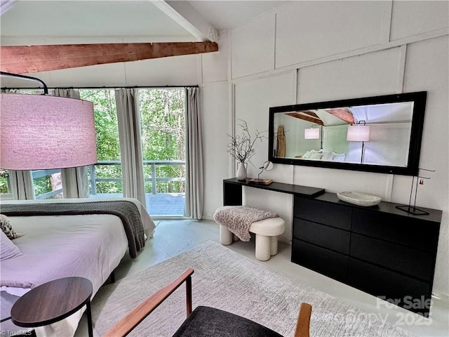 164 Johnson Ridge Rd, Elkin, NC 28621 - bedroom with finished concrete floors
