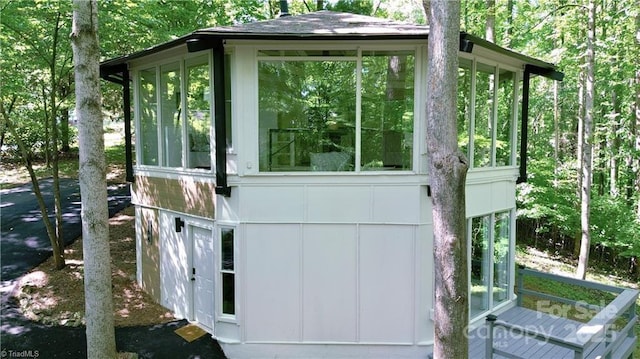 164 Johnson Ridge Rd, Elkin, NC 28621 - view of outbuilding featuring a sunroom