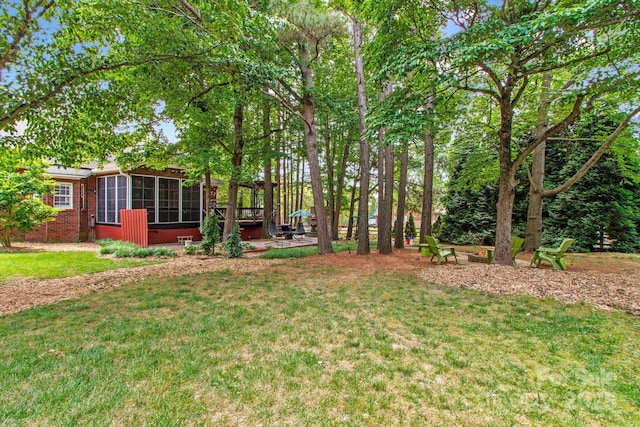 149 Harbor Landing Dr, Mooresville, NC 28117 - view of green lawn with a sunroom
