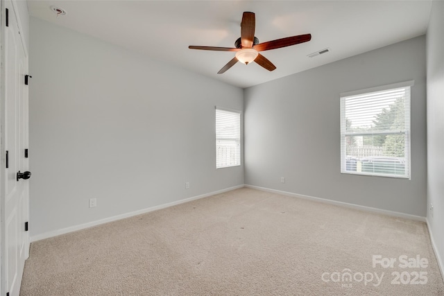 1412 Afternoon Sun Rd, Matthews, NC 28104 - spare room featuring light colored carpet and ceiling fan