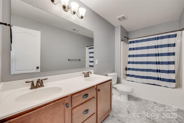 1412 Afternoon Sun Rd, Matthews, NC 28104 - bathroom featuring double vanity and shower / tub combo