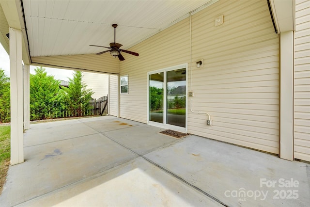 1412 Afternoon Sun Rd, Matthews, NC 28104 - view of patio featuring a ceiling fan