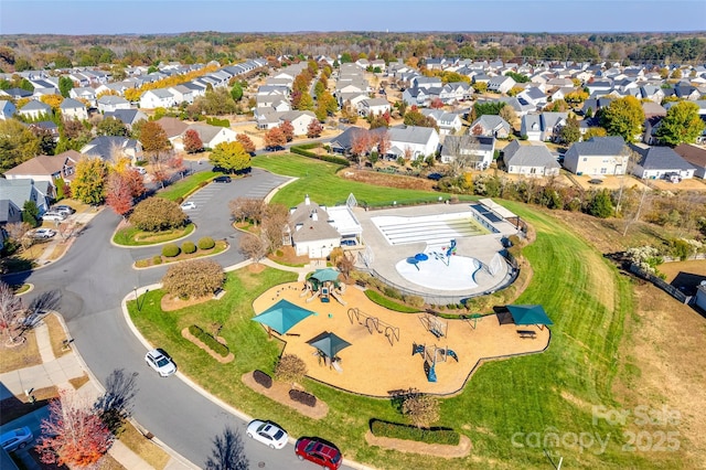 1412 Afternoon Sun Rd, Matthews, NC 28104 - aerial view of residential area featuring a pool