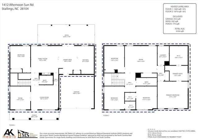 1412 Afternoon Sun Rd, Matthews, NC 28104 - view of floor plan / room layout