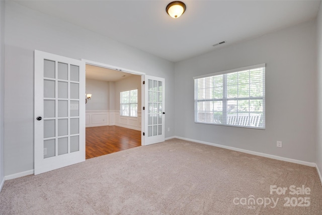 1412 Afternoon Sun Rd, Matthews, NC 28104 - unfurnished room featuring carpet floors and french doors
