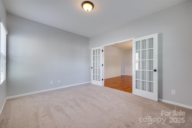 1412 Afternoon Sun Rd, Matthews, NC 28104 - carpeted empty room featuring french doors and baseboards