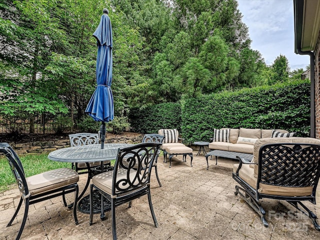 6128 Fletcher Cir, Charlotte, NC 28226 - view of patio featuring outdoor lounge area and outdoor dining space
