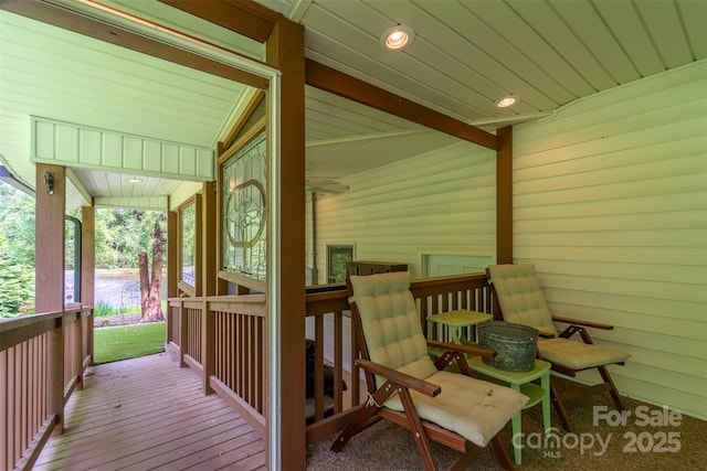 3407 Patton Rd, Franklin, NC 28734 - view of wooden porch