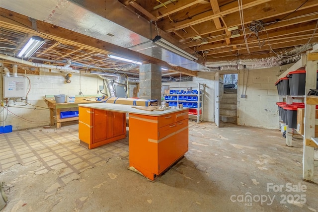 3407 Patton Rd, Franklin, NC 28734 - unfinished basement with water heater