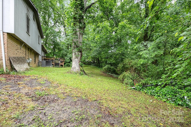 610 N Shaver St Unit 14, Salisbury, NC 28144 - view of yard with a deck and central air condition unit