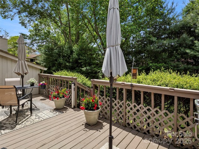 118 Cloverleaf Ln, Asheville, NC 28803 - deck with outdoor dining space