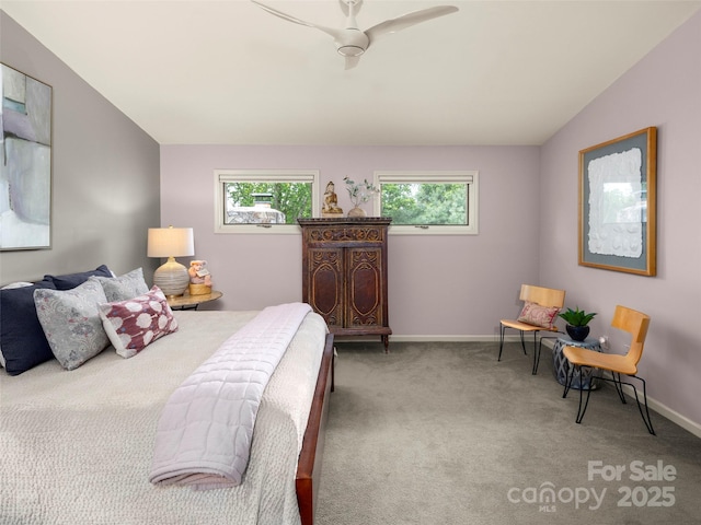 118 Cloverleaf Ln, Asheville, NC 28803 - bedroom featuring carpet floors, baseboards, and ceiling fan