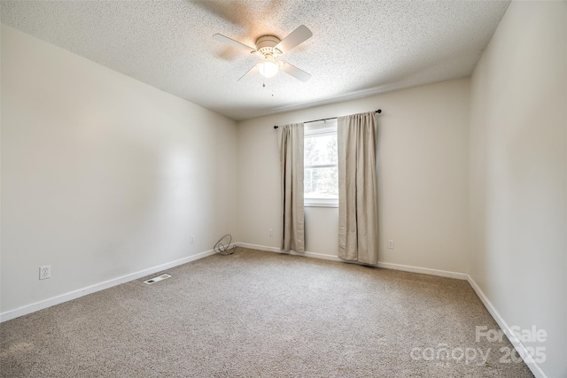 752 Chipmeadow Ln, York, SC 29745 - carpeted empty room featuring a textured ceiling, a ceiling fan, and baseboards