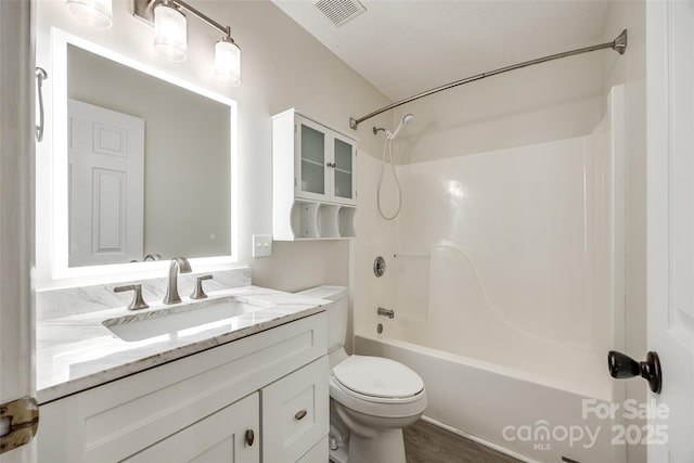 752 Chipmeadow Ln, York, SC 29745 - full bath featuring toilet, vanity, bathing tub / shower combination, and wood finished floors