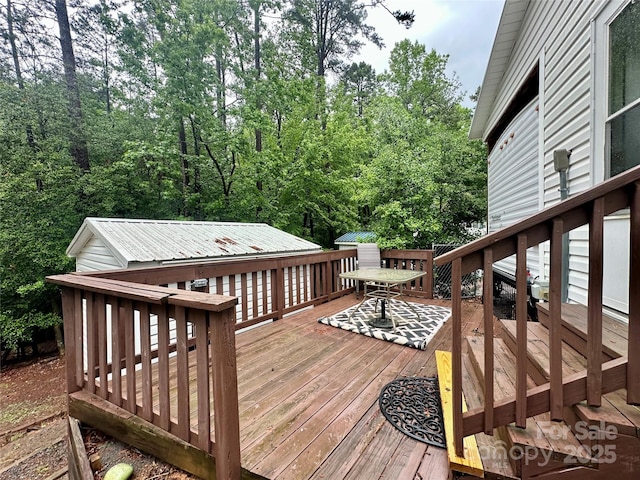 view of wooden terrace