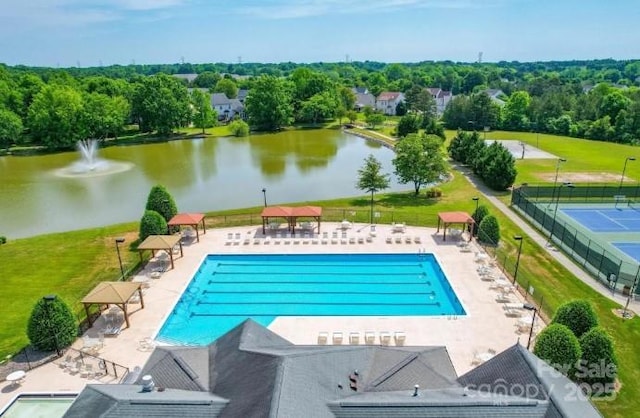 1016 Spanish Moss Rd, Indian Trail, NC 28079 - view of pool with a water view