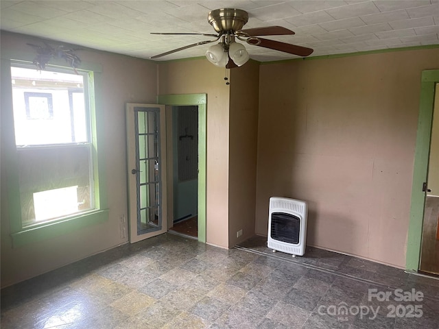 1418 Old Wilkesboro Rd, Salisbury, NC 28144 - empty room featuring heating unit and a ceiling fan