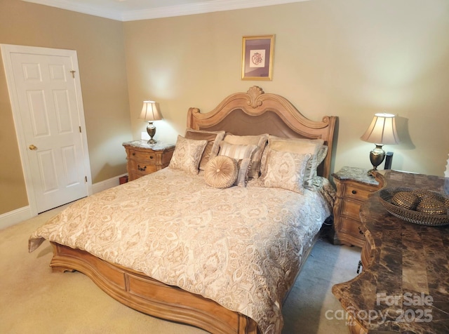 1253 Iverleigh Trl, Charlotte, NC 28270 - bedroom featuring carpet floors, crown molding, and baseboards