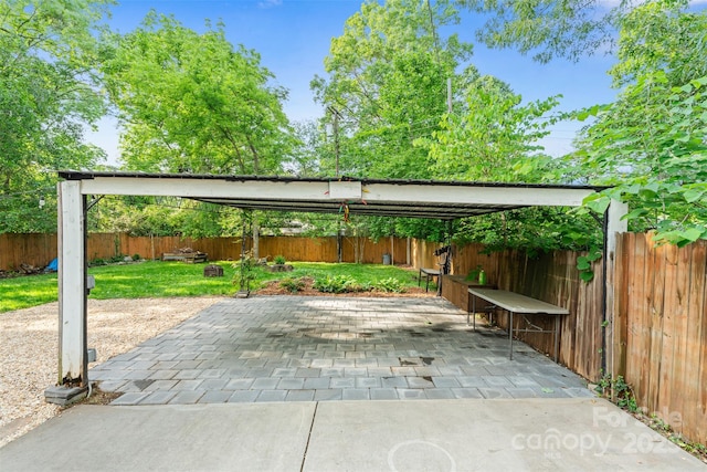 2953 Enfield Rd, Charlotte, NC 28205 - view of patio featuring a carport