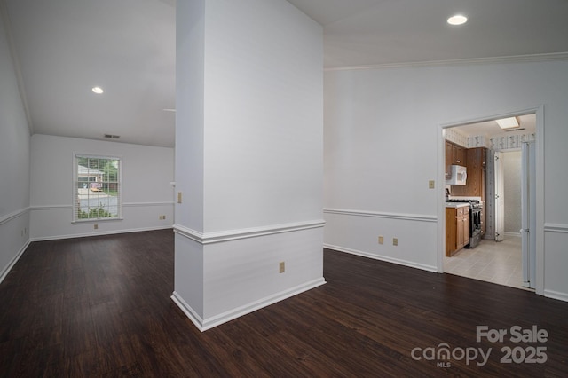 1909 Wexford Ct, Gastonia, NC 28054 - spare room featuring wood finished floors, baseboards, recessed lighting, and ornamental molding