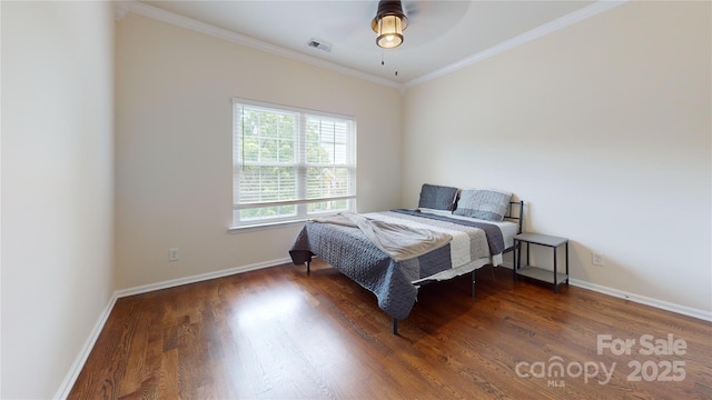 14615 Bridle Trace Ln, Pineville, NC 28134 - bedroom featuring wood finished floors, ornamental molding, and baseboards