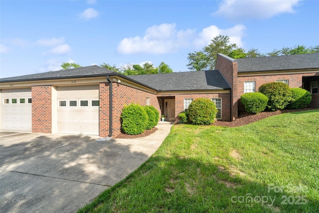 608 Camrose Cir NE, Concord, NC 28025 - view of front of property featuring driveway, brick siding, an attached garage, and a front yard