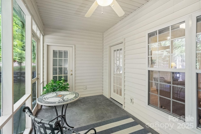 608 Camrose Cir NE, Concord, NC 28025 - sunroom featuring ceiling fan