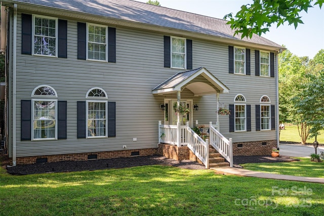 1575 Lewis Farm Rd, Kings Mountain, NC 28086 - colonial-style house with crawl space and a front lawn