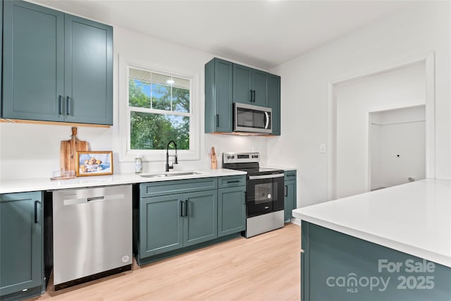 815 E Second Ave, Gastonia, NC 28054 - kitchen featuring stainless steel appliances, light wood-style flooring, and light countertops