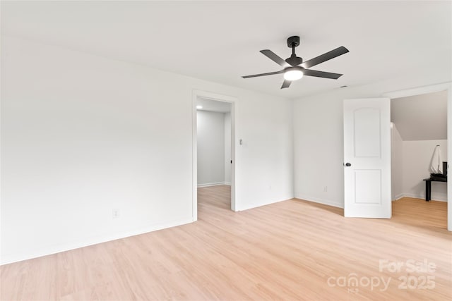 815 E Second Ave, Gastonia, NC 28054 - spare room with light wood finished floors and ceiling fan