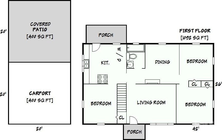 3132 7th Ave SE, Conover, NC 28613 - floor plan / room layout