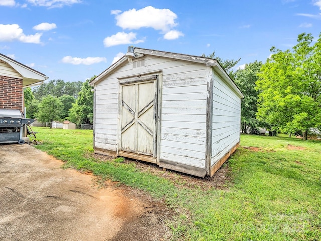 view of shed