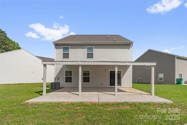 155 Trail Wood Ct, Salisbury, NC 28146 - rear view of house with a lawn, a patio, and a shingled roof